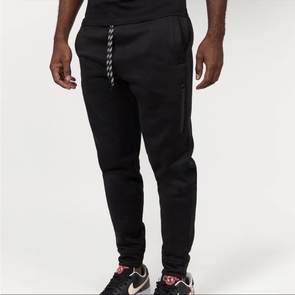 New Reason Clothing Jeff Slim Fit Black Jogger Sweatpants Men’s Size XL